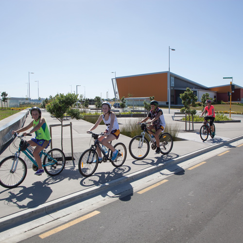 Kids Biking To School Hobsonville Point