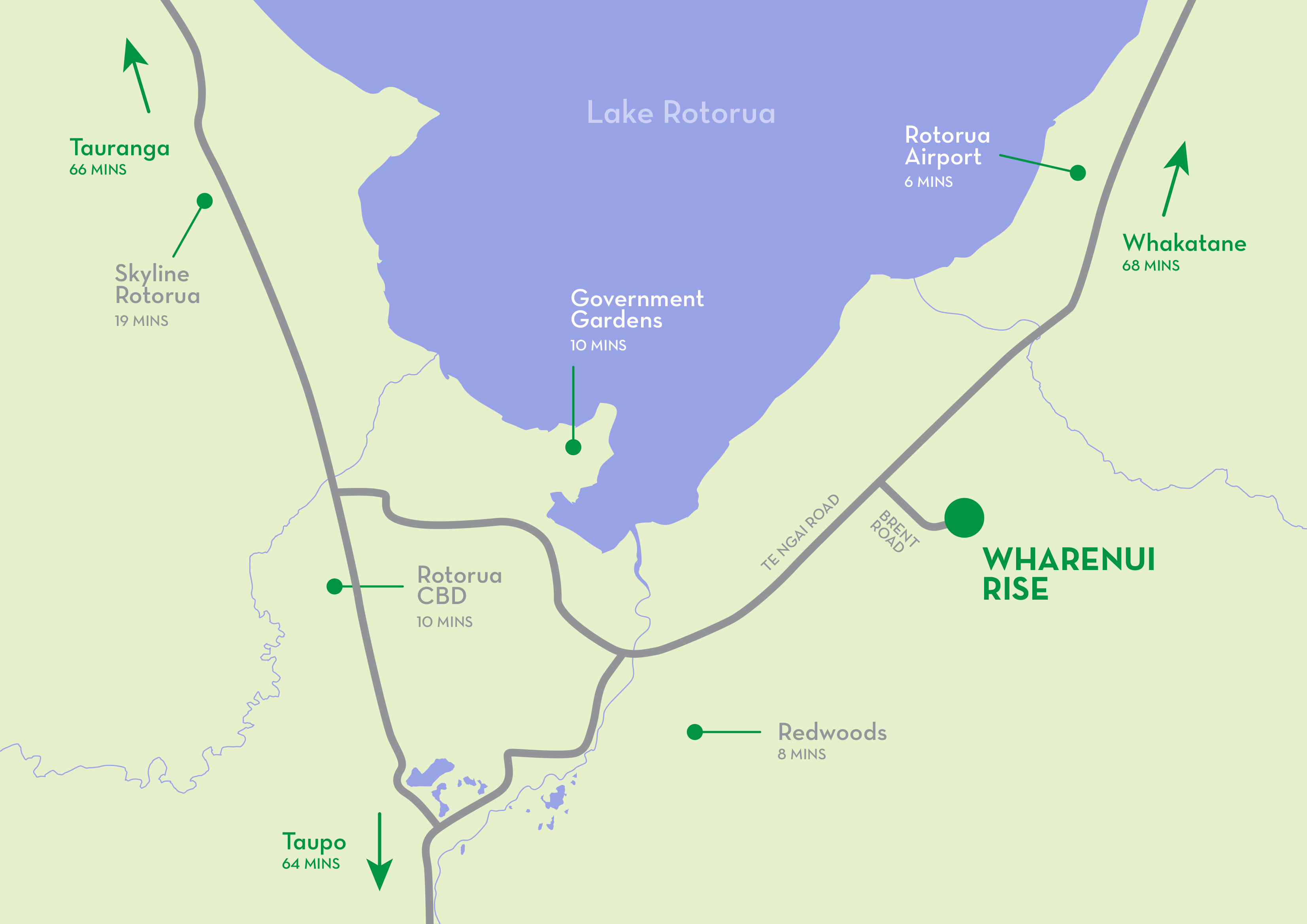 Wharenui Rise Location Map